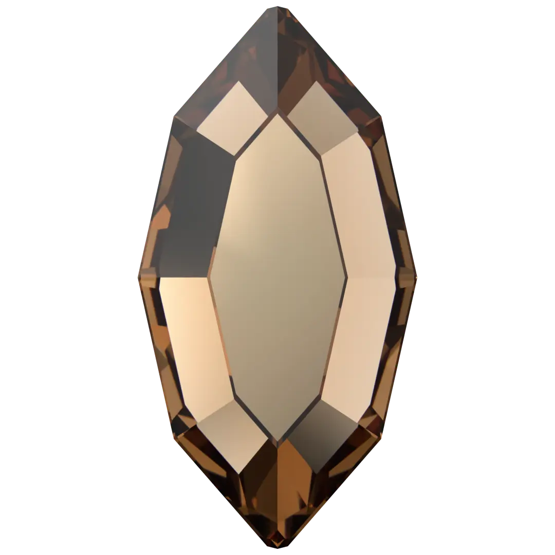 Serinity Hotfix Flat Back Crystals Navette (2200) Light Smoked Topaz - Bluestreak Crystals