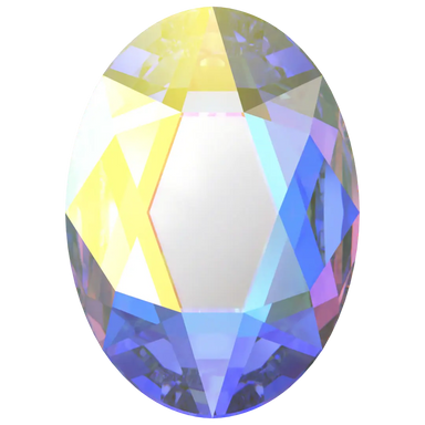 Serinity Hotfix Flat Back Crystals Oval (2603) Crystal AB - Bluestreak Crystals