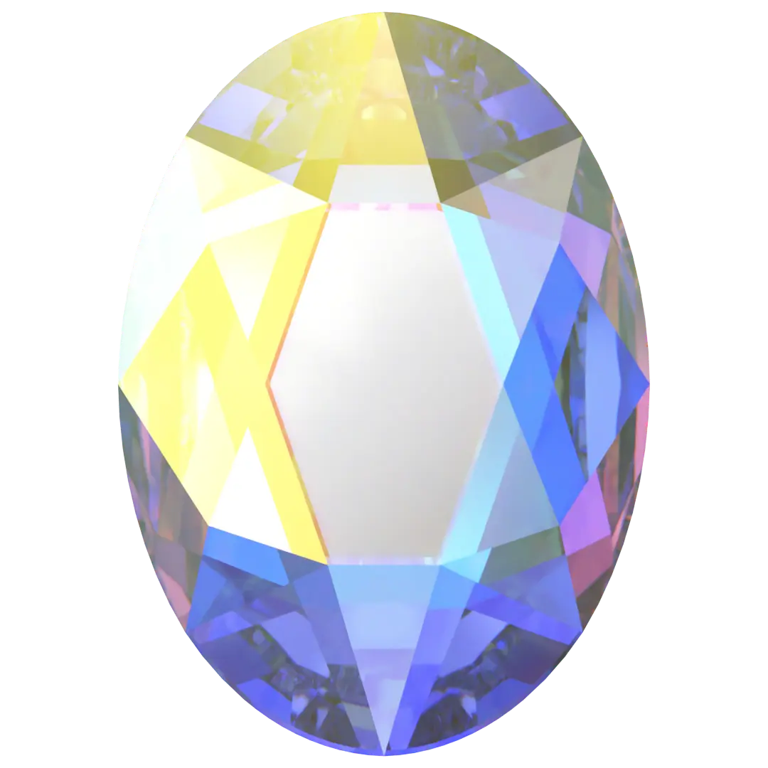 Serinity Hotfix Flat Back Crystals Oval (2603) Crystal AB - Bluestreak Crystals