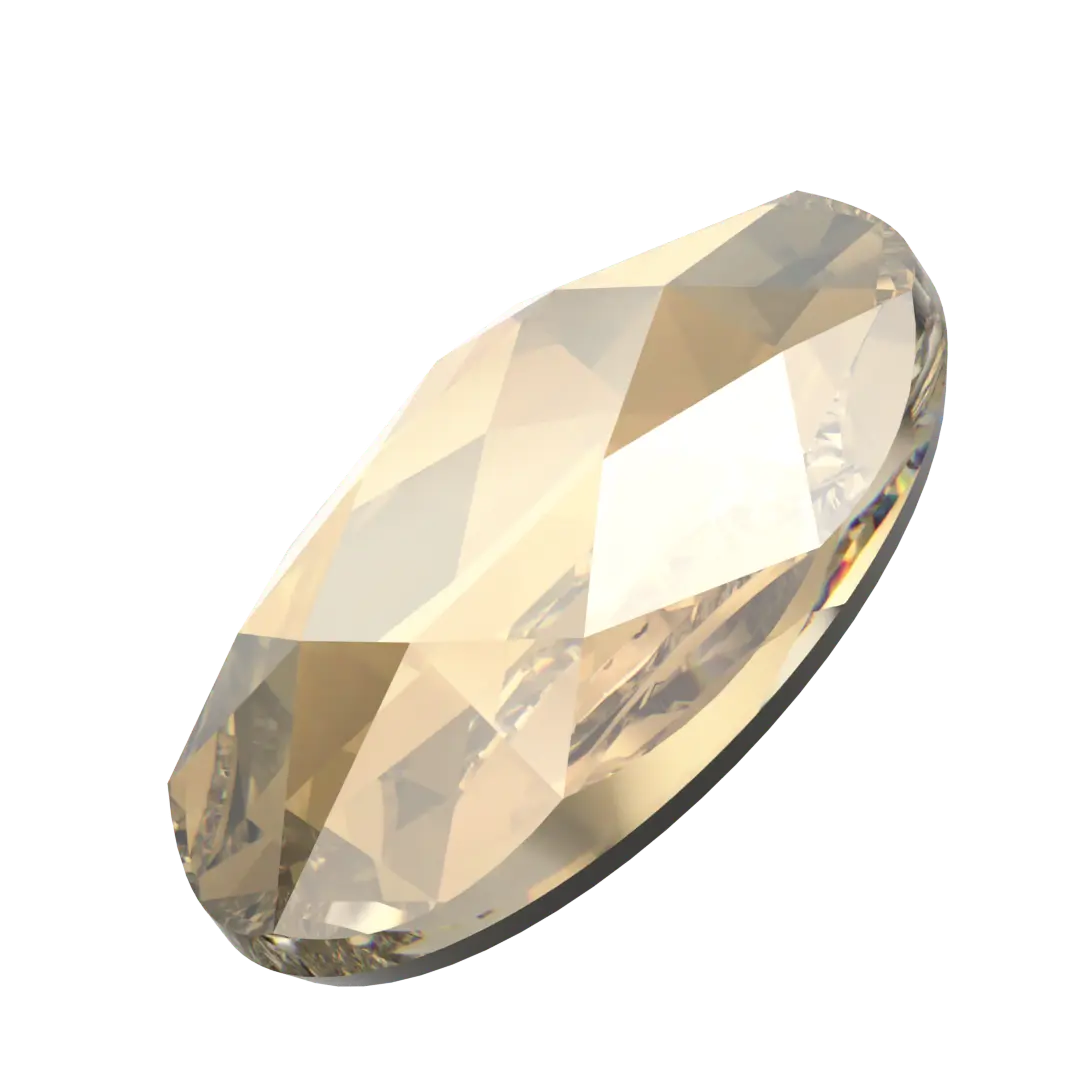 Serinity Hotfix Flat Back Crystals Oval (2603) Crystal Golden Shadow - Bluestreak Crystals