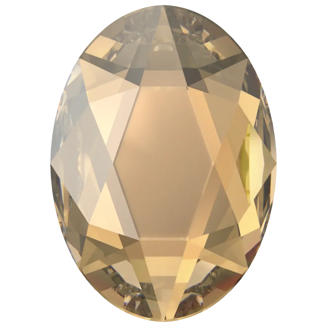 Serinity Hotfix Flat Back Crystals Oval (2603) Crystal Golden Shadow - Bluestreak Crystals