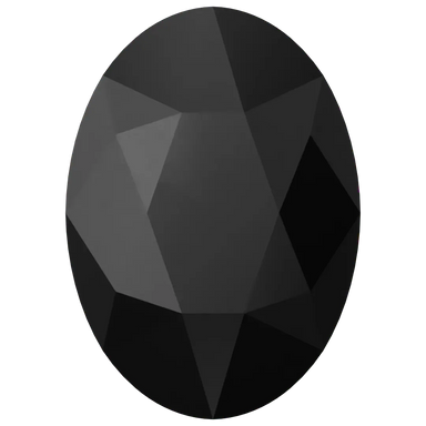 Serinity Hotfix Flat Back Crystals Oval (2603) Jet - Bluestreak Crystals