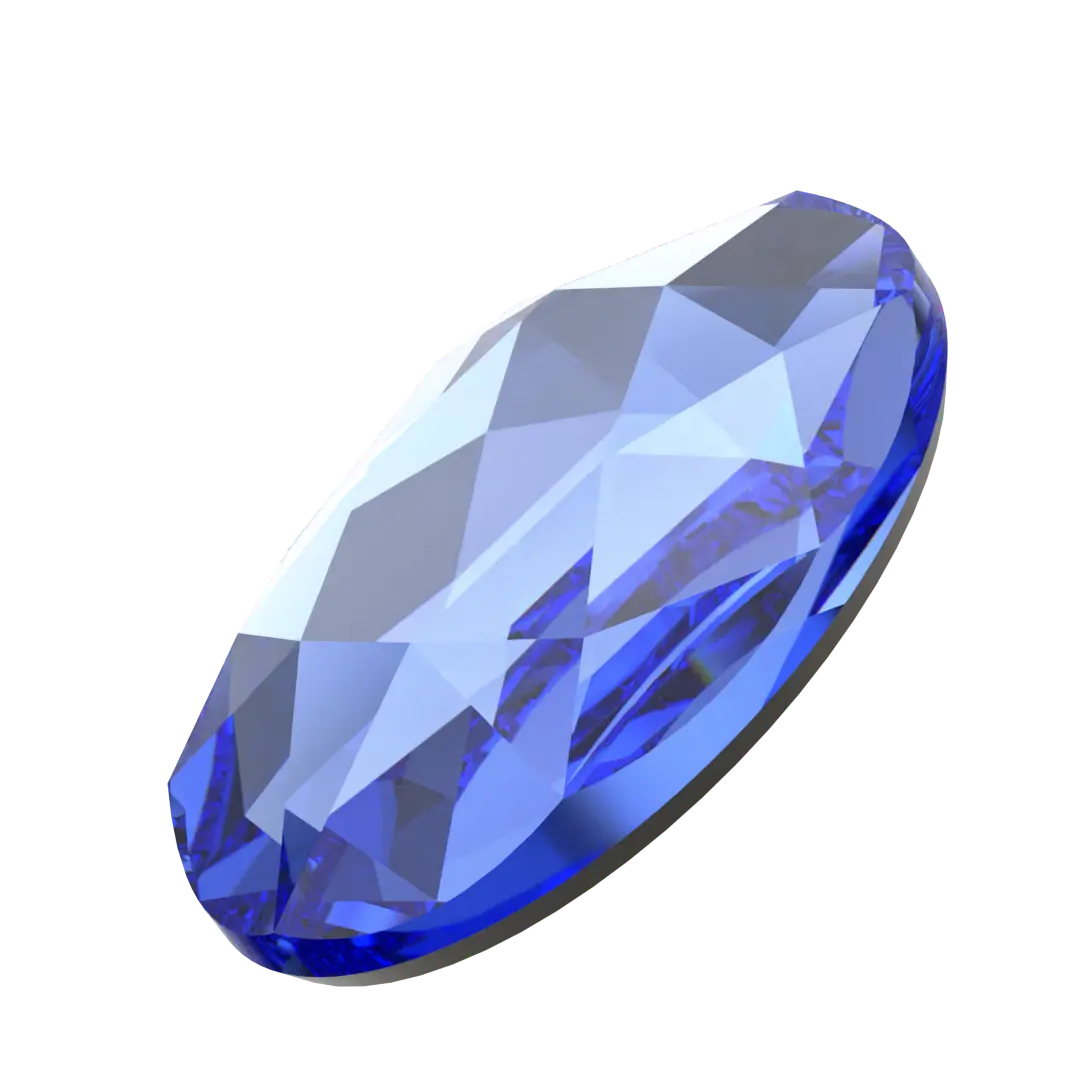 Serinity Hotfix Flat Back Crystals Oval (2603) Sapphire - Bluestreak Crystals