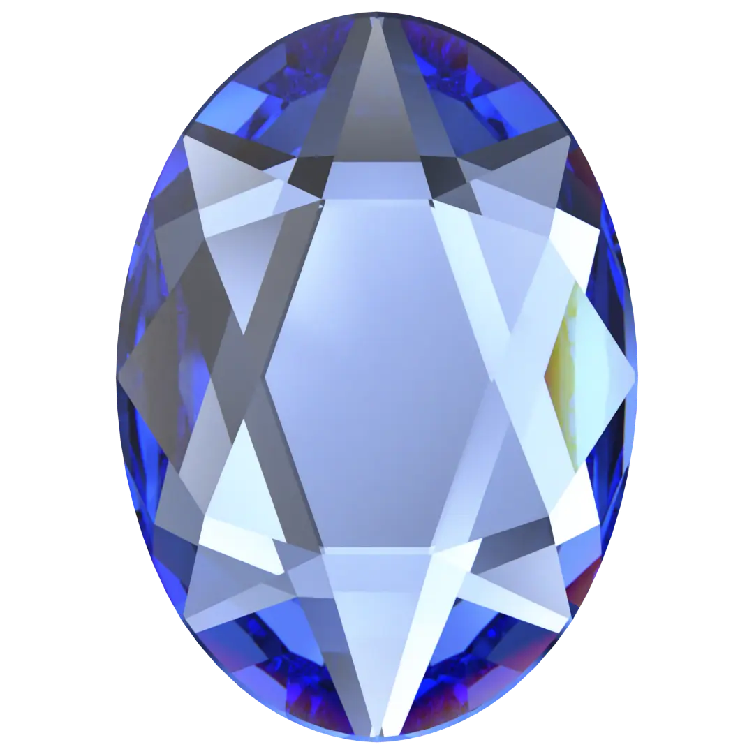 Serinity Hotfix Flat Back Crystals Oval (2603) Sapphire - Bluestreak Crystals