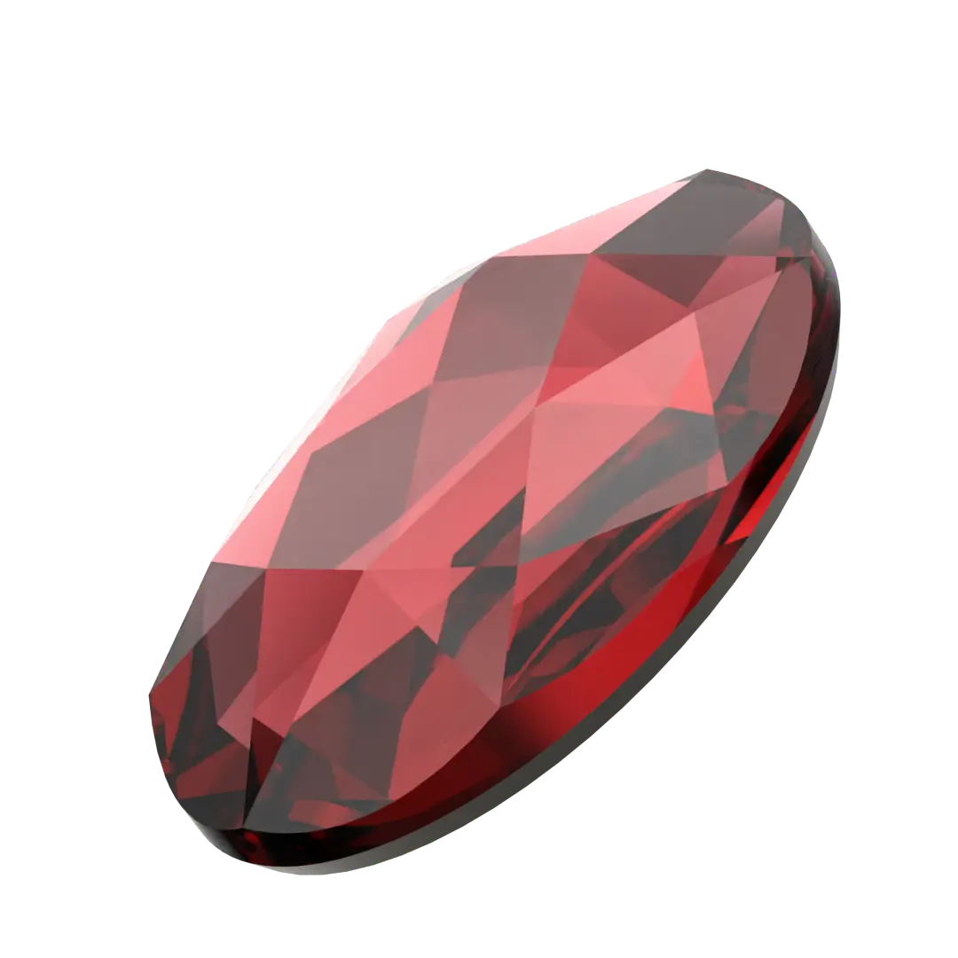 Serinity Hotfix Flat Back Crystals Oval (2603) Scarlet - Bluestreak Crystals