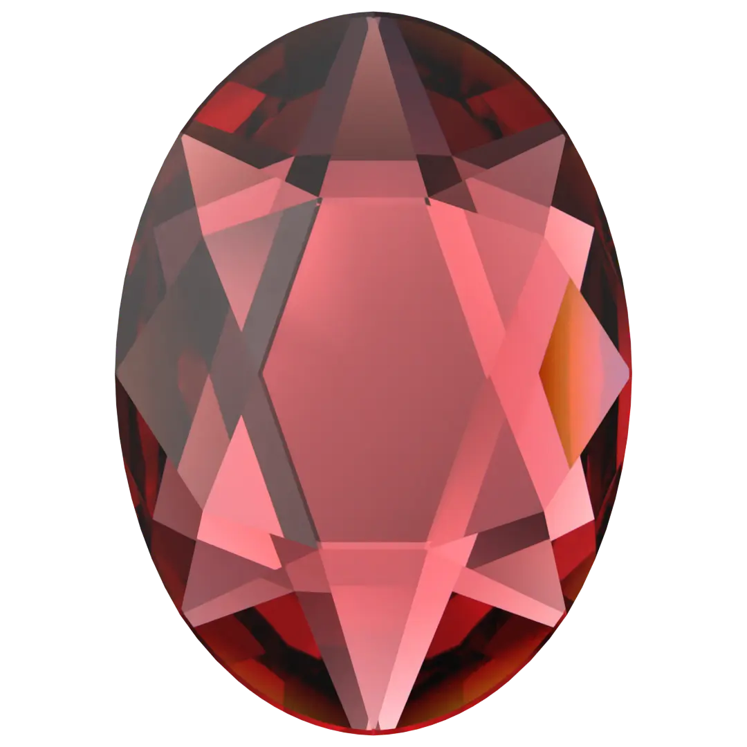 Serinity Hotfix Flat Back Crystals Oval (2603) Scarlet - Bluestreak Crystals