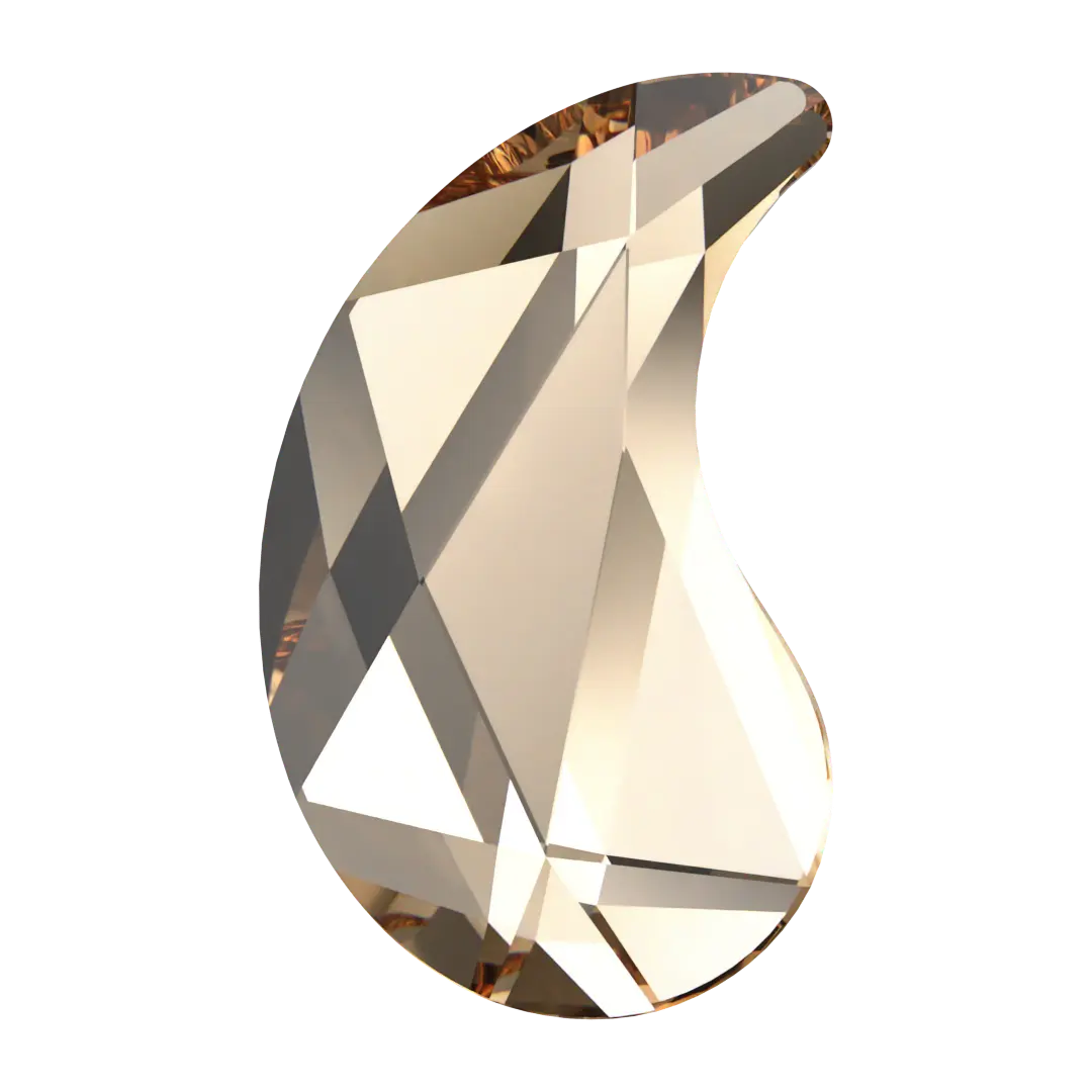 Serinity Hotfix Flat Back Crystals Paisley X (2364) Light Colorado Topaz - Bluestreak Crystals