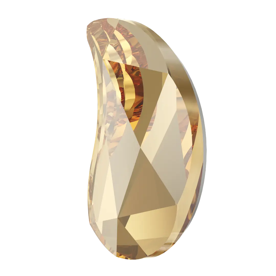 Serinity Hotfix Flat Back Crystals Paisley Y (2365) Crystal Golden Shadow - Bluestreak Crystals