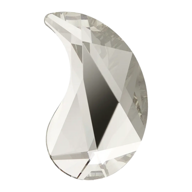 Serinity Hotfix Flat Back Crystals Paisley Y (2365) Crystal Silver Shade - Bluestreak Crystals