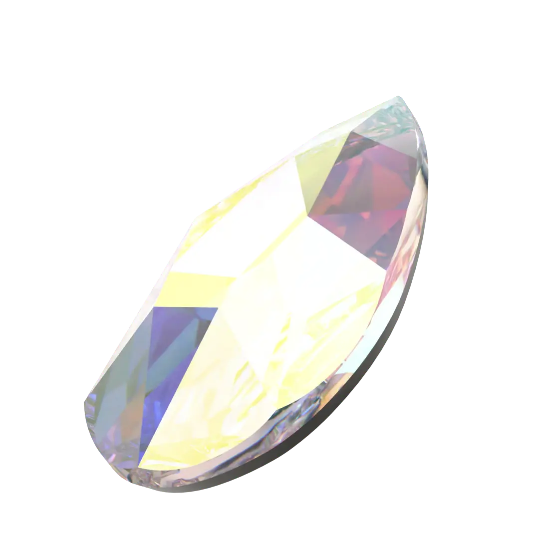 Serinity Hotfix Flat Back Crystals Pear (2303) Crystal AB - Bluestreak Crystals