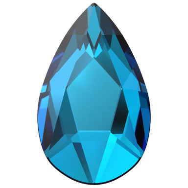 Serinity Hotfix Flat Back Crystals Pear (2303) Crystal Bermuda Blue - Bluestreak Crystals