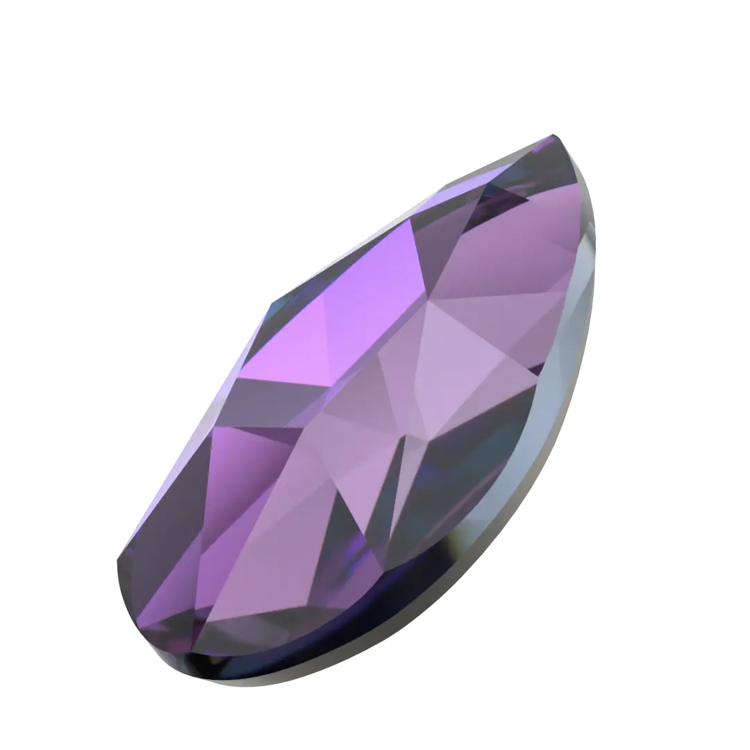 Serinity Hotfix Flat Back Crystals Pear (2303) Crystal Heliotrope - Bluestreak Crystals