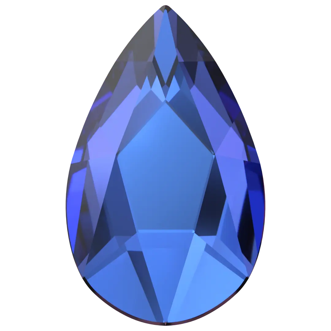 Serinity Hotfix Flat Back Crystals Pear (2303) Crystal Heliotrope - Bluestreak Crystals