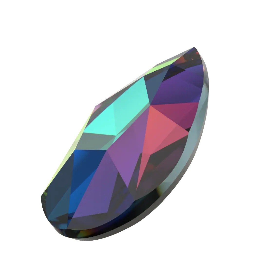 Serinity Hotfix Flat Back Crystals Pear (2303) Crystal Vitrail Medium - Bluestreak Crystals