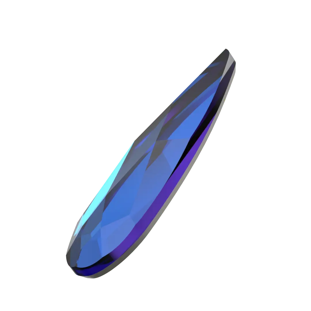 Serinity Hotfix Flat Back Crystals Raindrop (2304) Crystal Bermuda Blue - Bluestreak Crystals