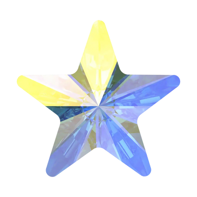 Serinity Hotfix Flat Back Crystals Rivoli Star (2816) Crystal AB - Bluestreak Crystals