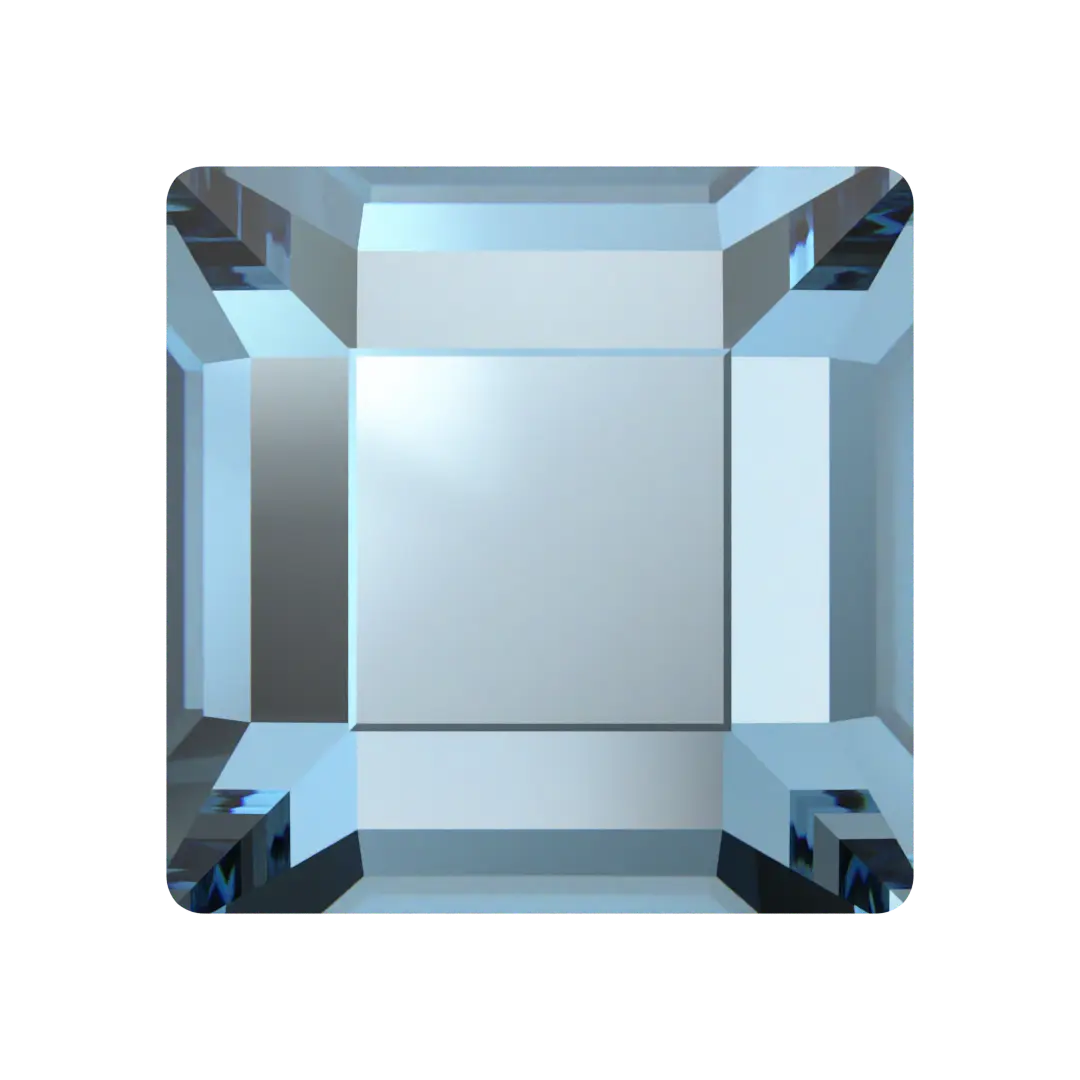 Serinity Hotfix Flat Back Crystals Square (2400) Aquamarine - Bluestreak Crystals