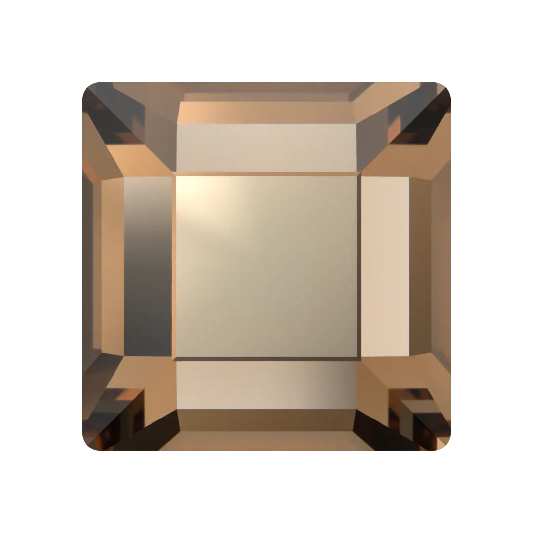 Serinity Hotfix Flat Back Crystals Square (2400) Light Smoked Topaz - Bluestreak Crystals