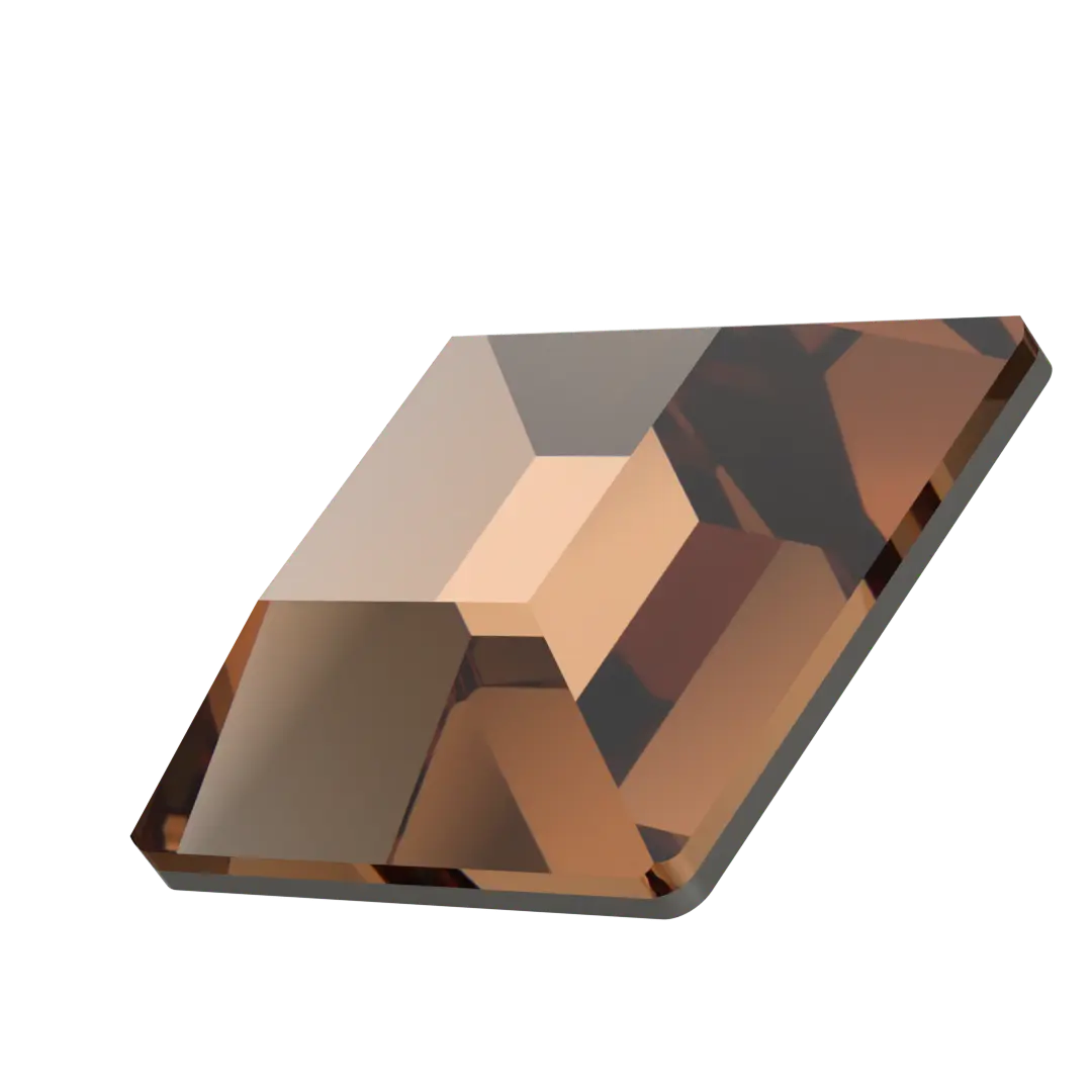 Serinity Hotfix Flat Back Crystals Square (2400) Smoked Topaz - Bluestreak Crystals