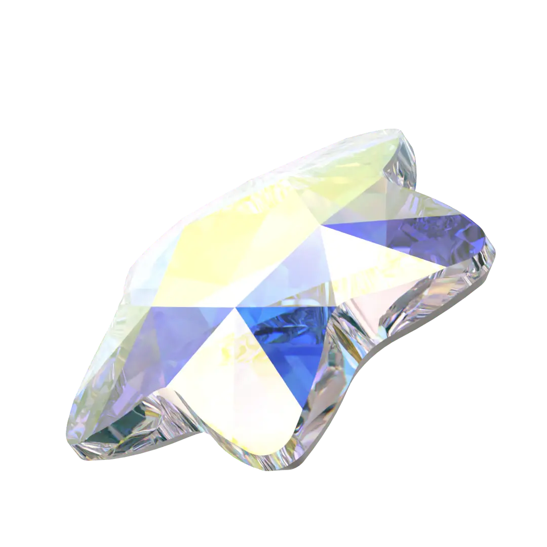 Serinity Hotfix Flat Back Crystals Star Flower (2754) Crystal AB - Bluestreak Crystals