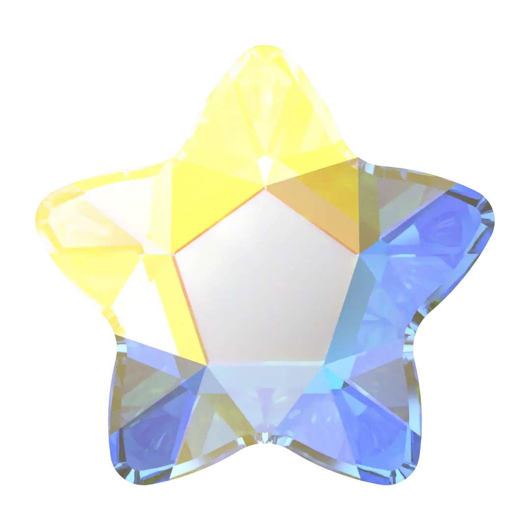 Serinity Hotfix Flat Back Crystals Star Flower (2754) Crystal AB - Bluestreak Crystals