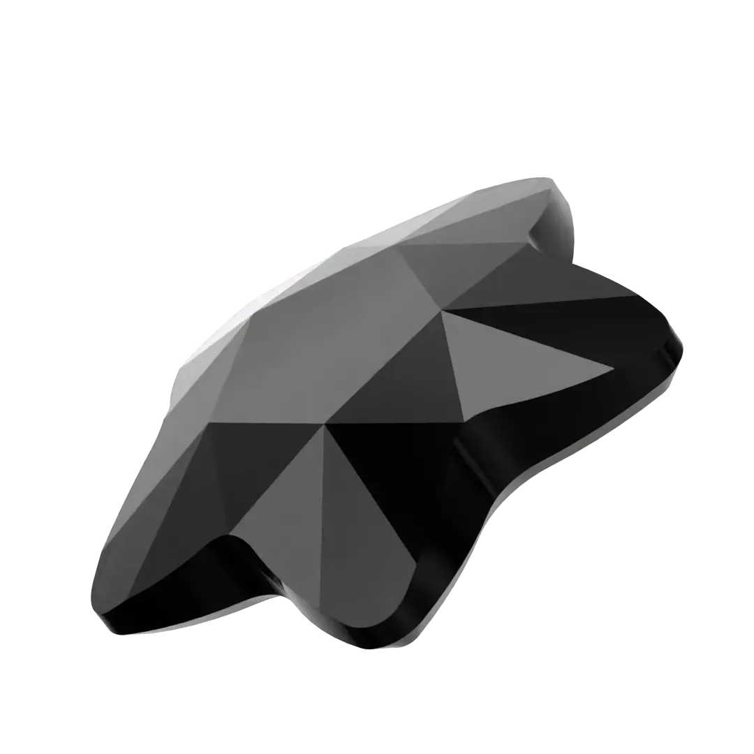 Serinity Hotfix Flat Back Crystals Star Flower (2754) Jet - Bluestreak Crystals