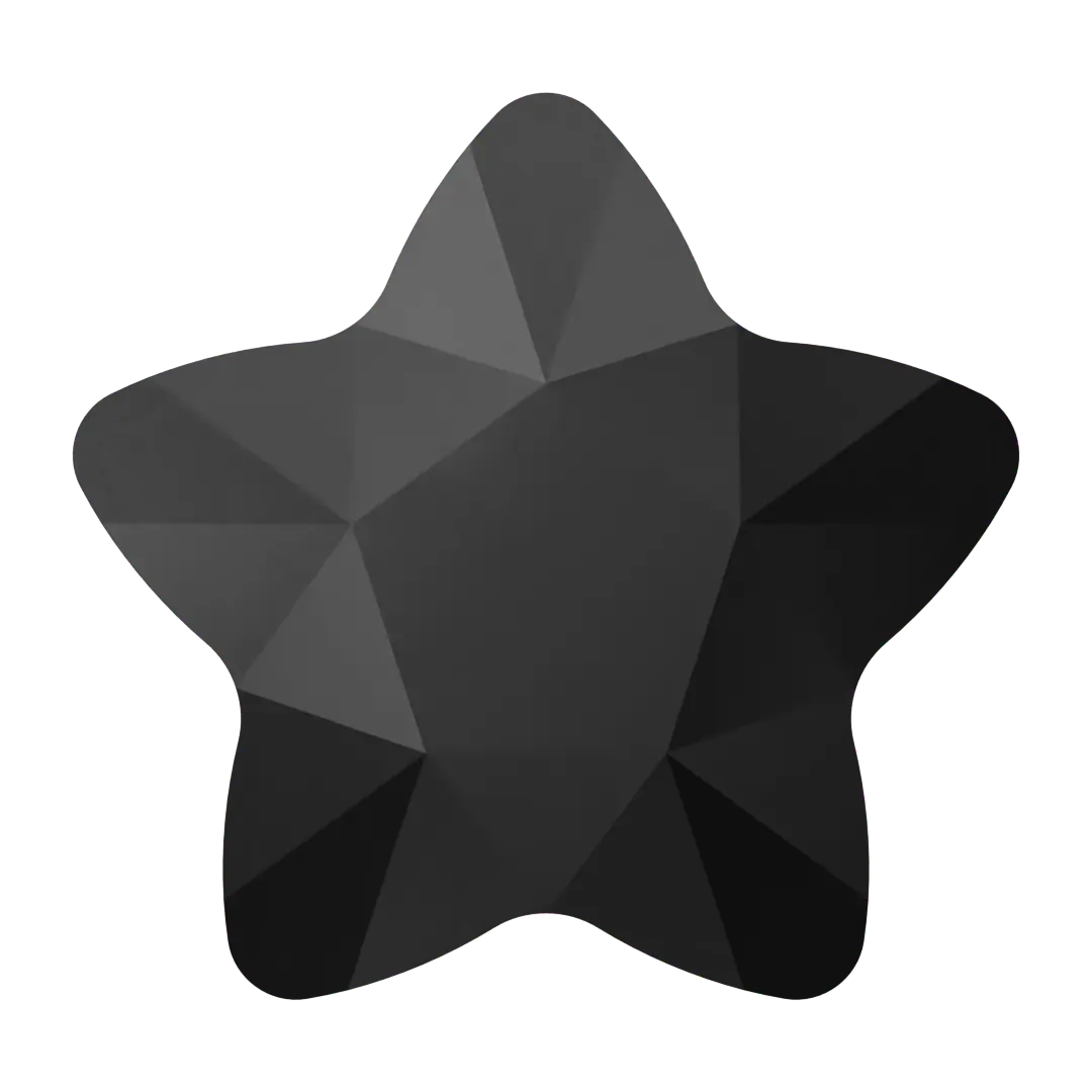 Serinity Hotfix Flat Back Crystals Star Flower (2754) Jet - Bluestreak Crystals