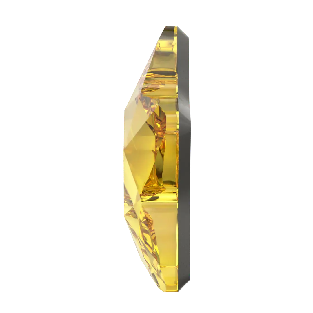 Serinity Hotfix Flat Back Crystals Star Flower (2754) Light Topaz - Bluestreak Crystals