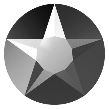 Serinity Hotfix Flat Back Crystals Star Rose (2100) Crystal Light Chrome - Bluestreak Crystals