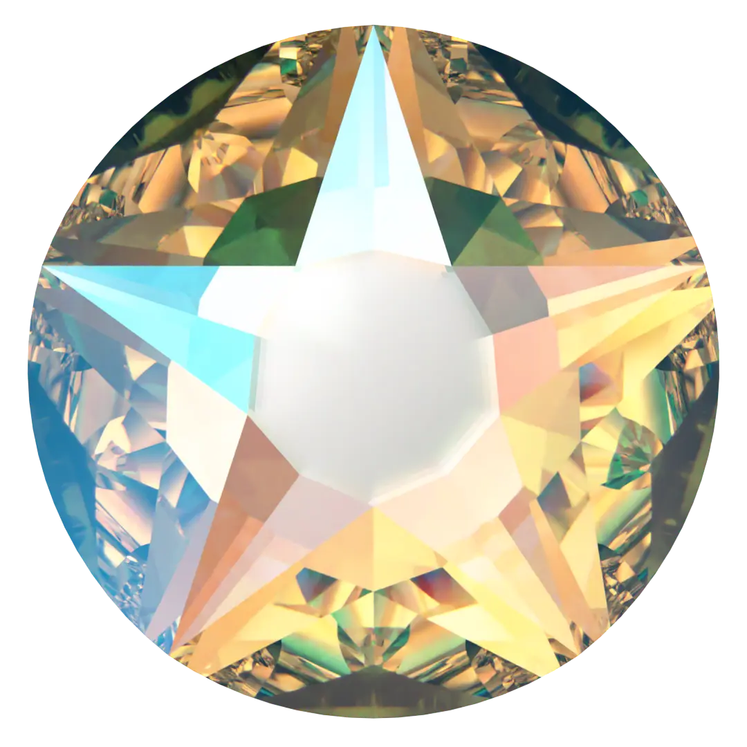 Serinity Hotfix Flat Back Crystals Star Rose (2100) Crystal Shimmer - Bluestreak Crystals
