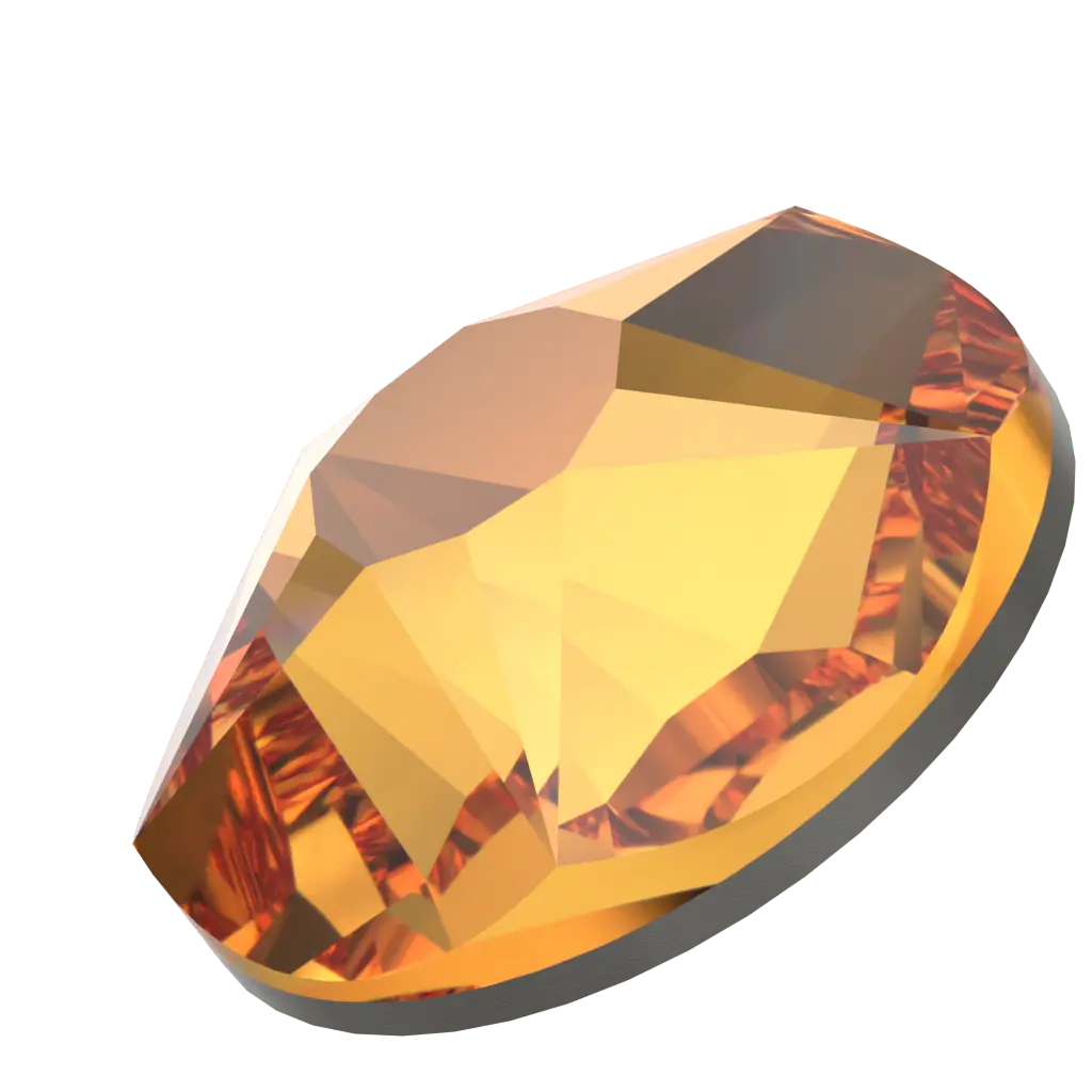 Serinity Hotfix Flat Back Crystals Star Rose (2100) Dark Orange - Bluestreak Crystals