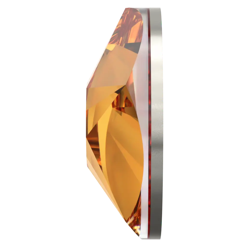 Serinity Hotfix Flat Back Crystals Star Rose (2100) Dark Orange - Bluestreak Crystals