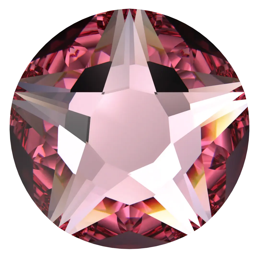 Serinity Hotfix Flat Back Crystals Star Rose (2100) Light Rose - Bluestreak Crystals