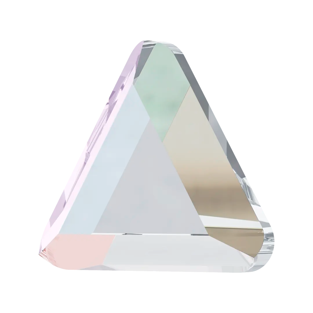 Serinity Hotfix Flat Back Crystals Triangle (2711) Crystal AB - Bluestreak Crystals