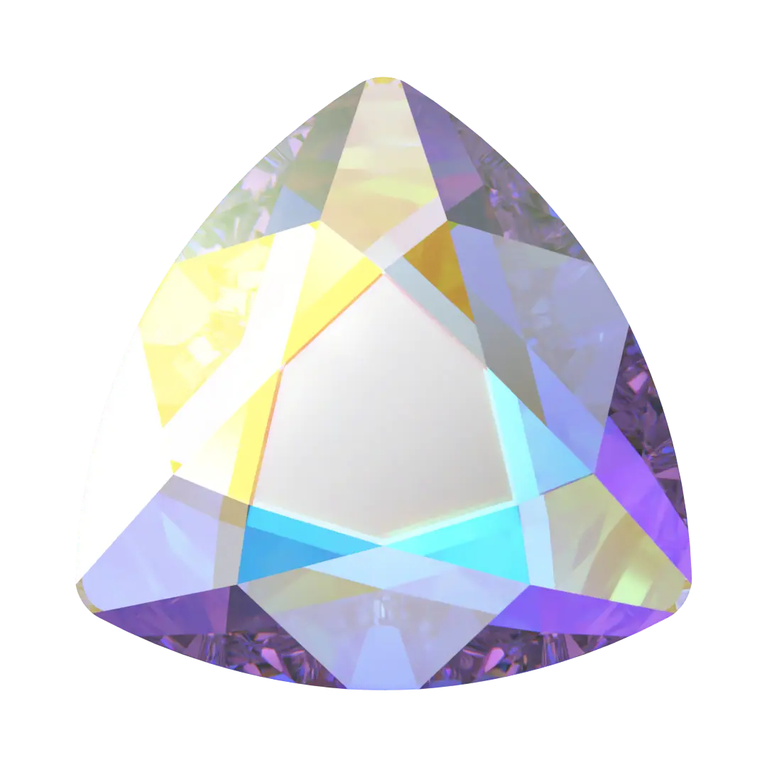 Serinity Hotfix Flat Back Crystals Trilliant (2472) Crystal AB - Bluestreak Crystals