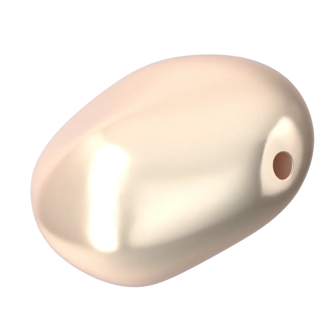 Serinity Pearls Baroque Coin (5842) Crystal Creamrose - Bluestreak Crystals