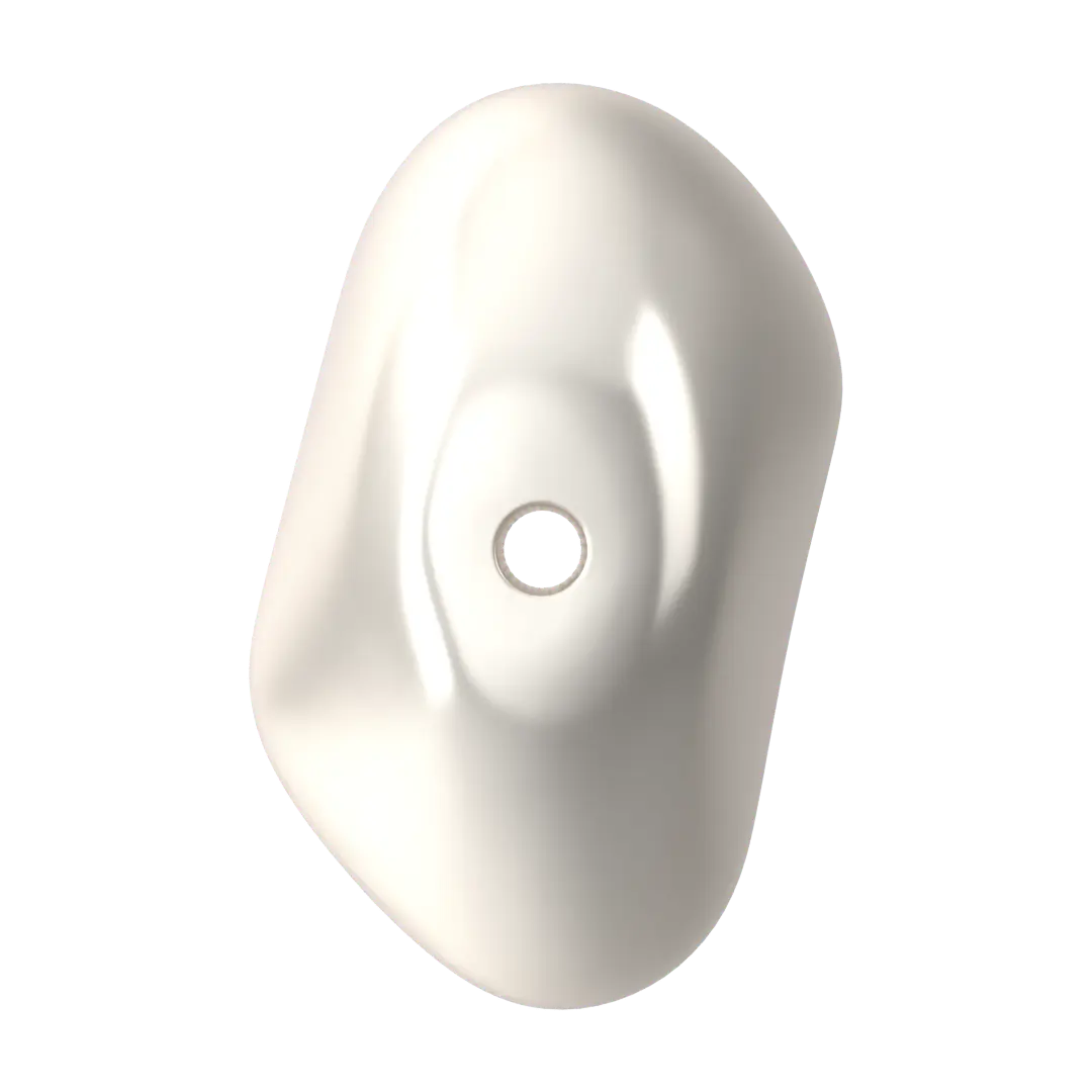 Serinity Pearls Baroque Coin (5842) Crystal White - Bluestreak Crystals