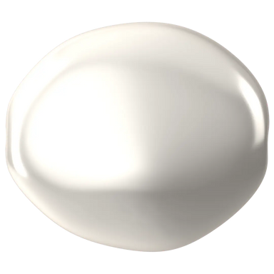 Serinity Pearls Baroque Coin (5842) Crystal White - Bluestreak Crystals