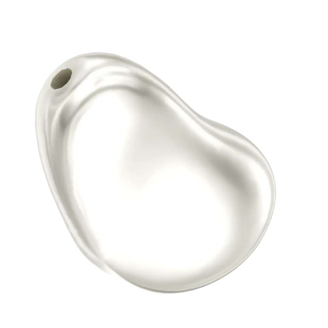 Serinity Pearls Baroque Drop (5843) Crystal White - Bluestreak Crystals