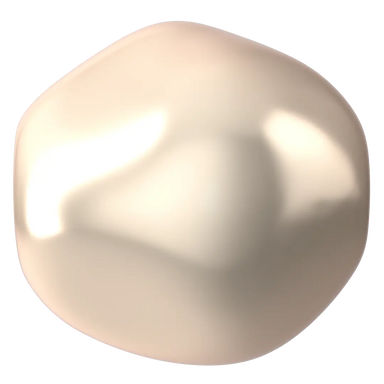 Serinity Pearls Baroque Round (5841) Crystal Creamrose - Bluestreak Crystals