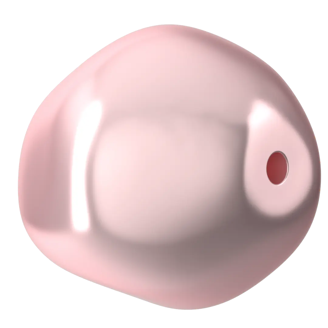 Serinity Pearls Baroque Round (5841) Crystal Rosaline - Bluestreak Crystals