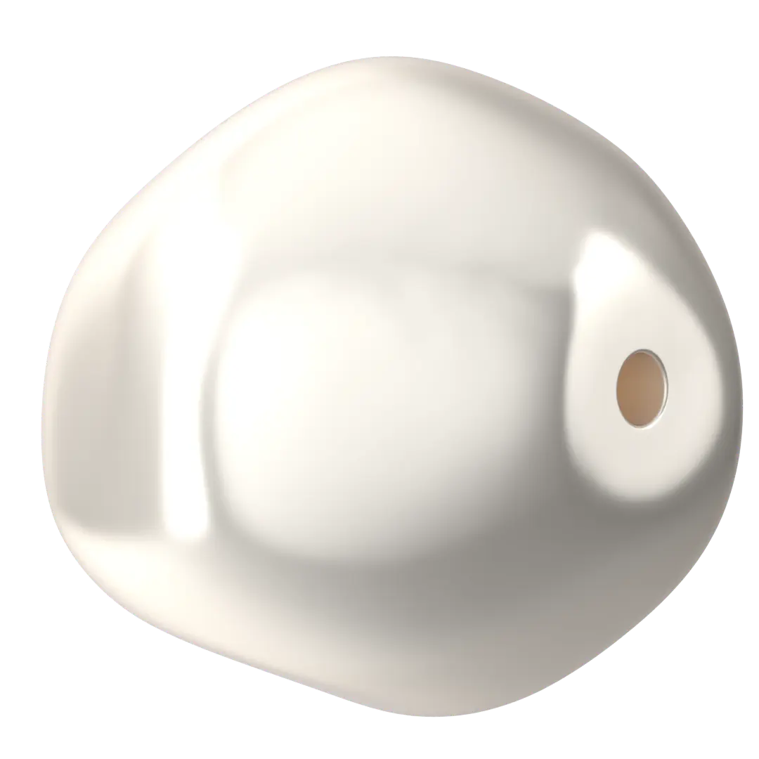 Swarovski Pearls Baroque Round (5841) Crystal White - Bluestreak Crystals