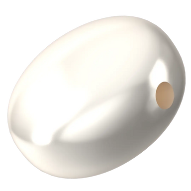 Serinity Pearls Coin (5860) Crystal White - Bluestreak Crystals