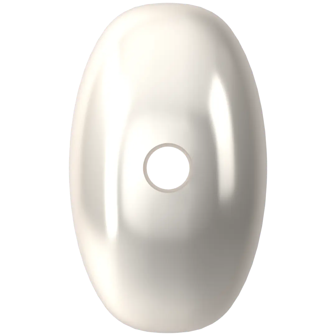 Serinity Pearls Coin (5860) Crystal White - Bluestreak Crystals