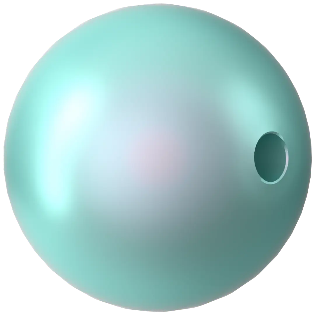 Swarovski Pearls Round (5810) Crystal Iridescent Light Turquoise - Bluestreak Crystals