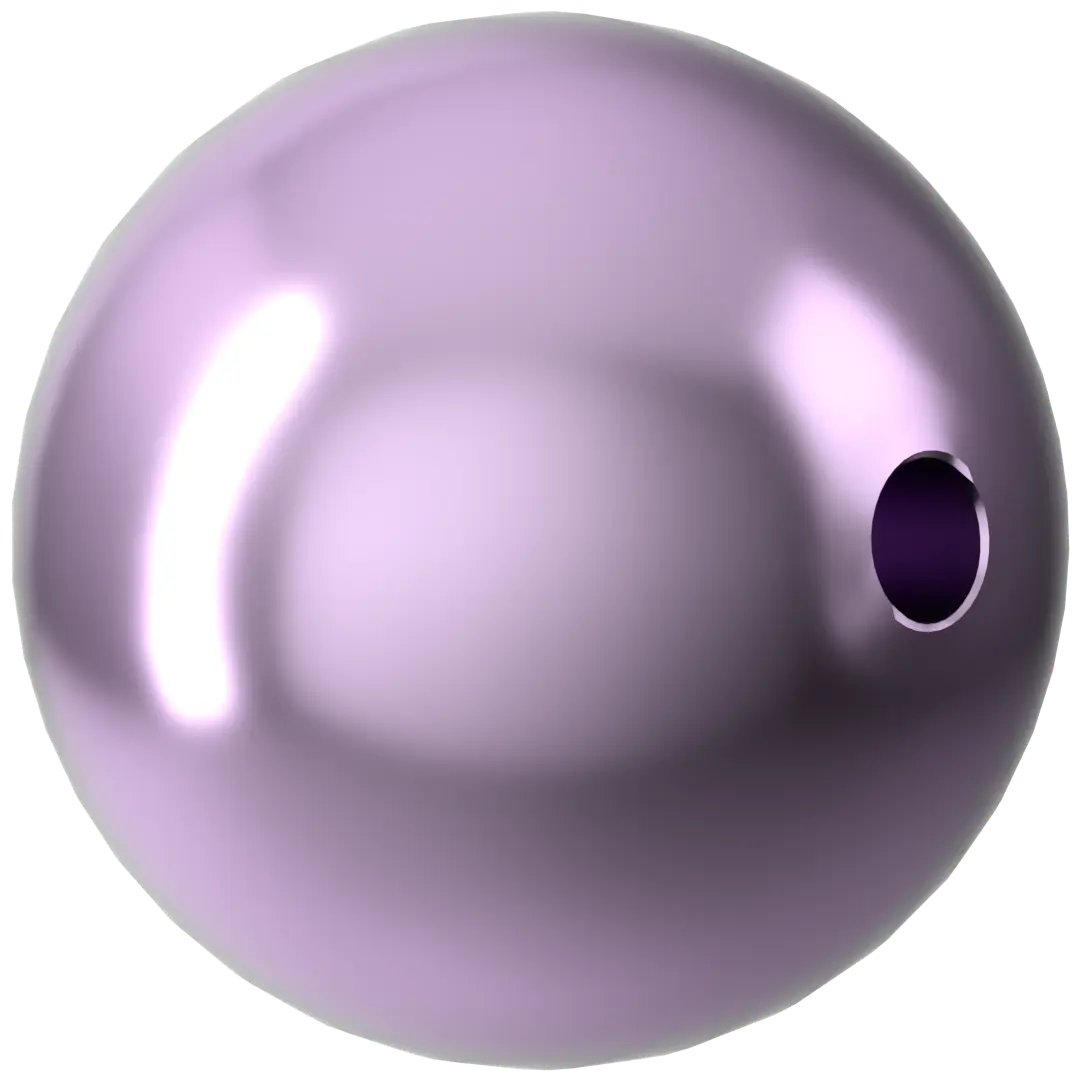 Serinity Pearls Round (5810) Crystal Light Amethyst - Bluestreak Crystals