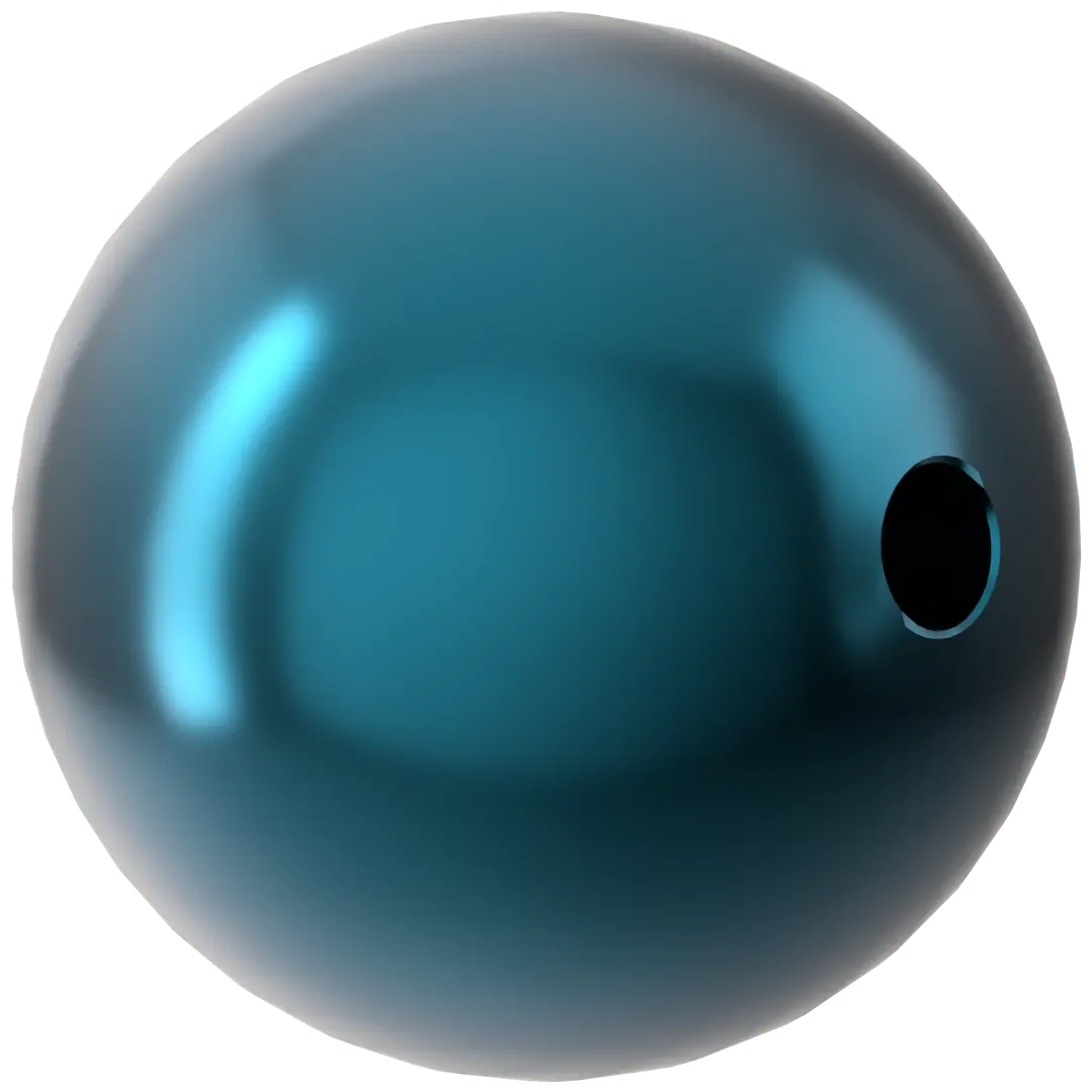 Serinity Pearls Round (5810) Crystal Petrol - Bluestreak Crystals