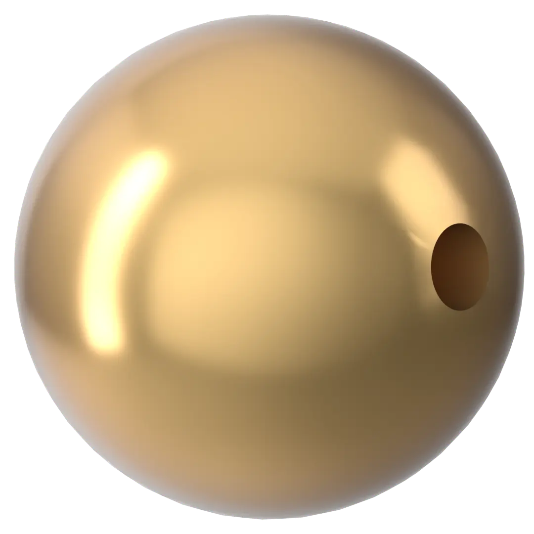 Serinity Pearls Round Half Drilled (5818) Crystal Bright Gold - Bluestreak Crystals