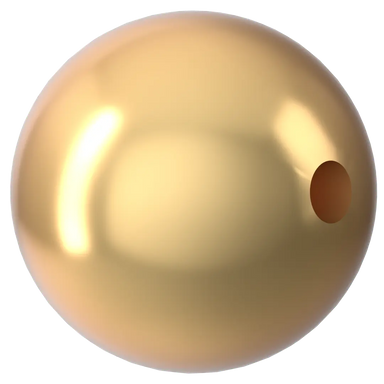 Serinity Pearls Round Half Drilled (5818) Crystal Gold - Bluestreak Crystals