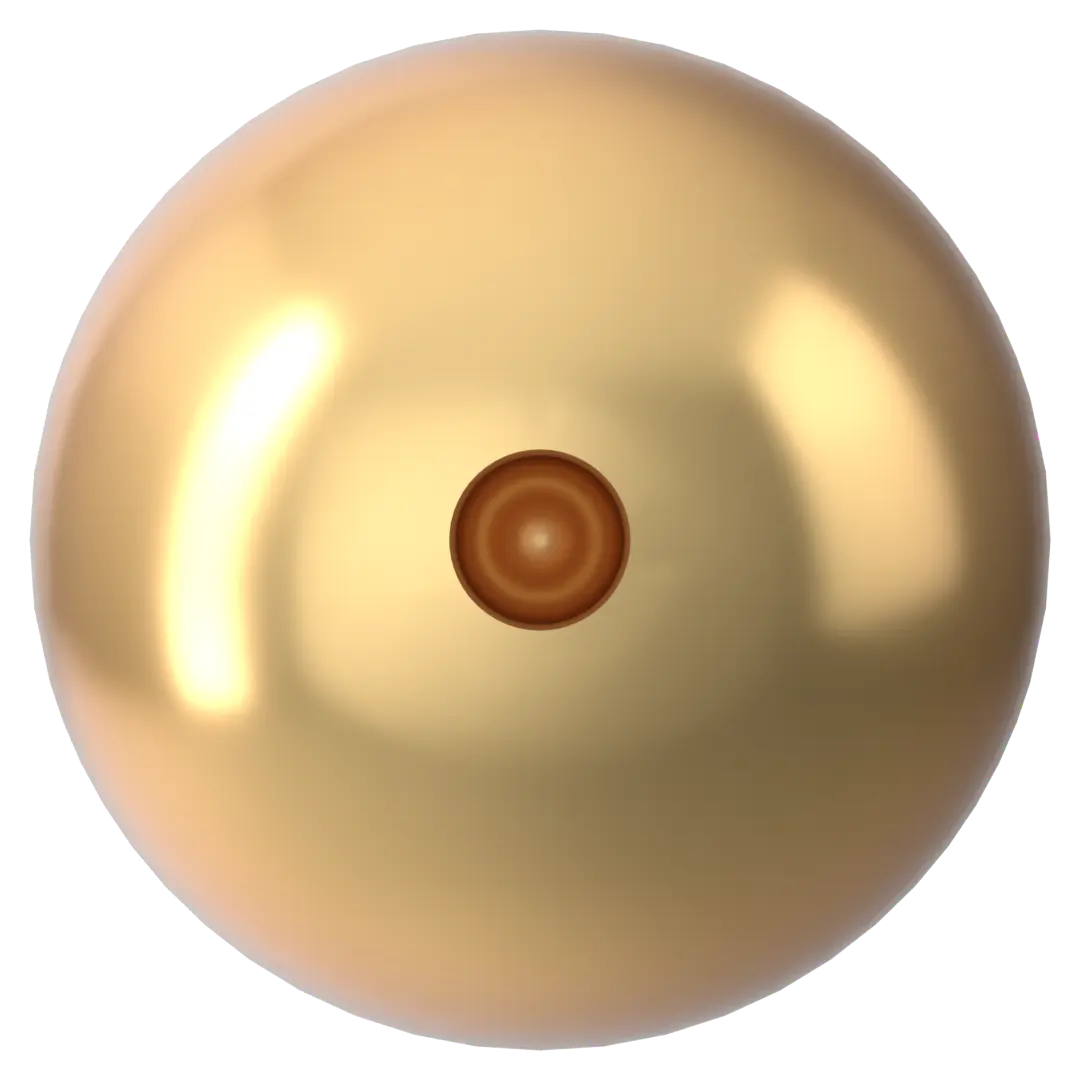 Serinity Pearls Round Half Drilled (5818) Crystal Gold - Bluestreak Crystals